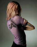 Top verde oliva con stampa Heaven Angel