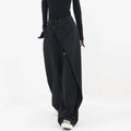 Pantaloni casual neri a vita alta