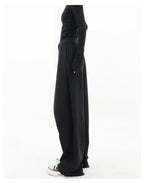Pantaloni casual neri a vita alta
