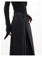 Pantaloni casual neri a vita alta