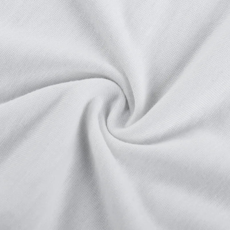 Top bianco senza maniche con stampa WET